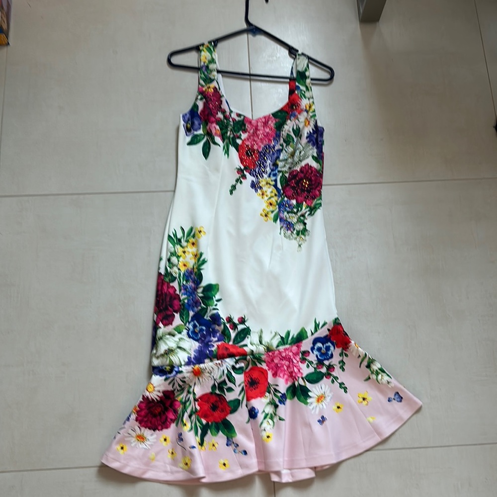 Venus flower midi dress